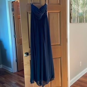 Navy Strapless Gown